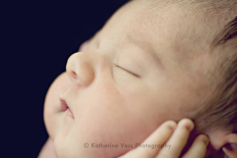 cute close up of newborn face