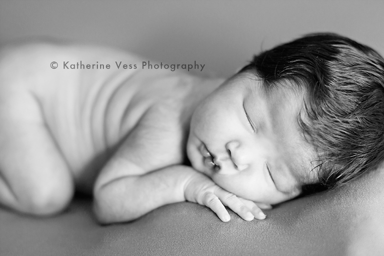 sweet black and white newborn girl