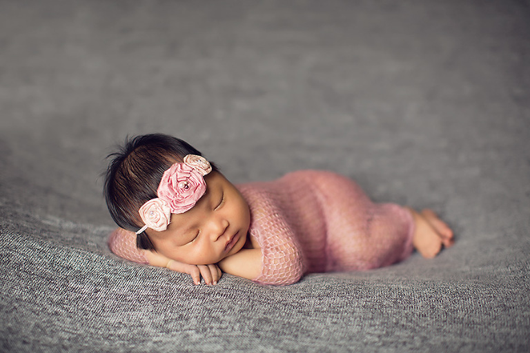 pretty in pink, newborn girl