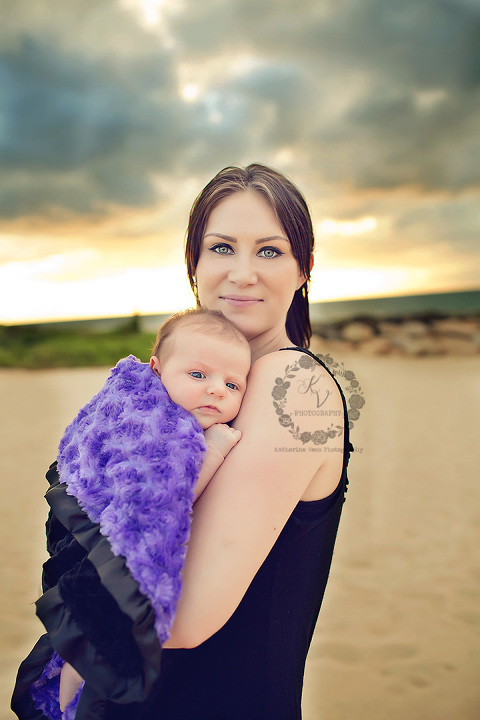 outdoor beach newborn session