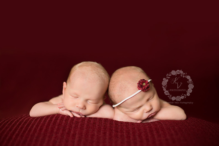 newborn twins side by side