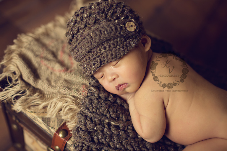 baby boy in newsboy hat