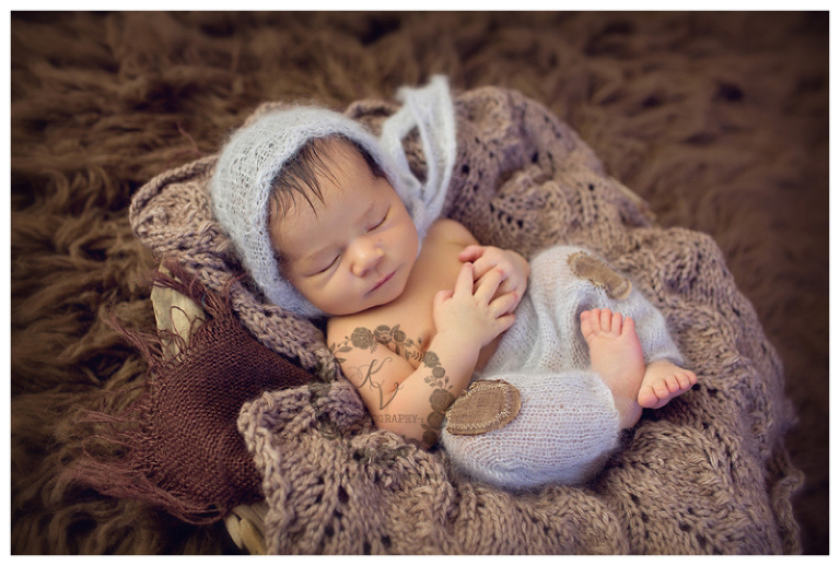 newborn boy prop shot, Katherine Vess Photography