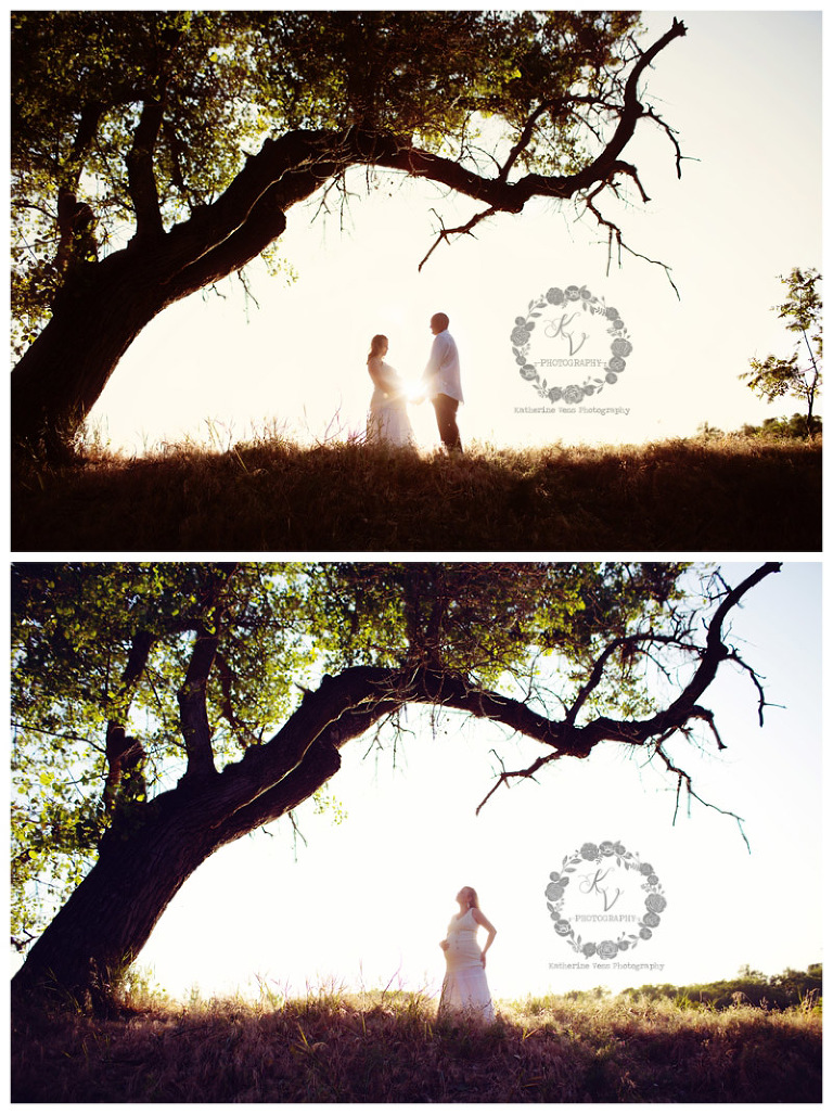 silhouette maternity photography