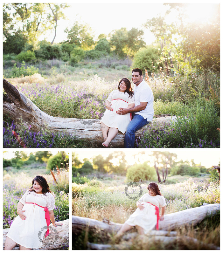 pretty outdoor lighting, maternity session